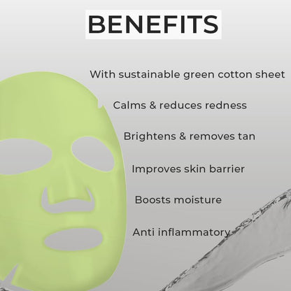 O3+ Ci-Calm Glow Sensitive Skin Sheet Mask with Cica Leaf Extract & Ceramide for Barrier Repair & Anti Redness