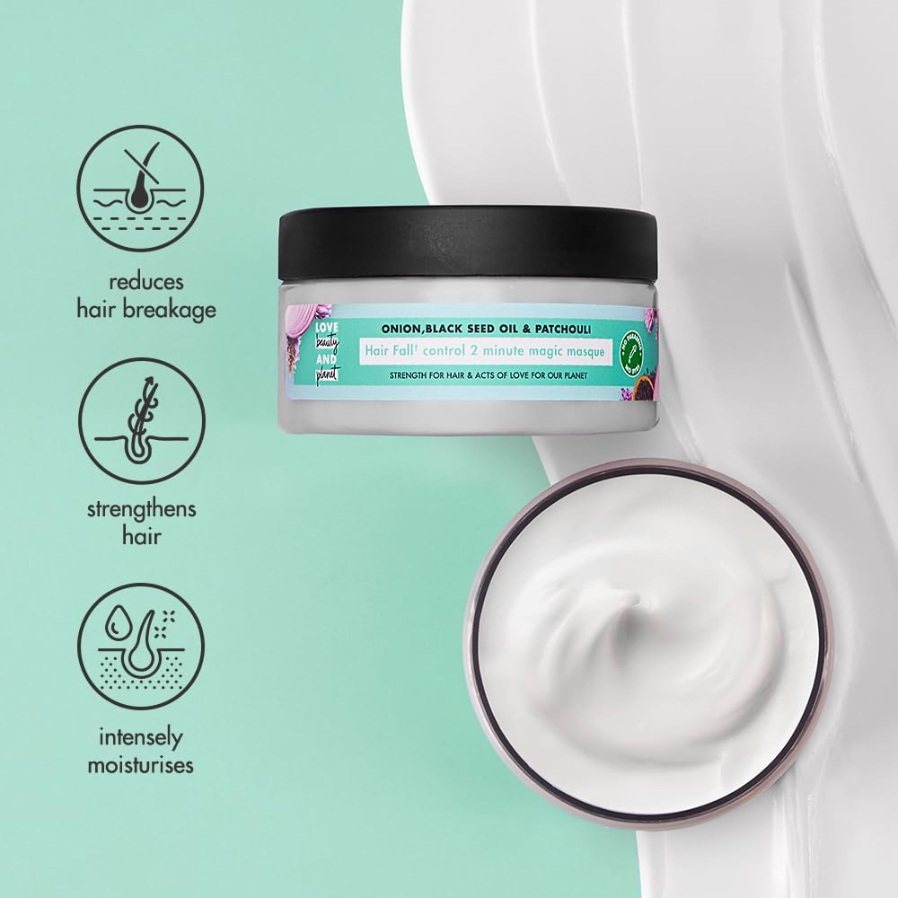 Love Beauty & Planet Onion, Black Seed & Patchouli Magic Mask for Hair Fall ControlINo Sulfates,No Paraben|200ml