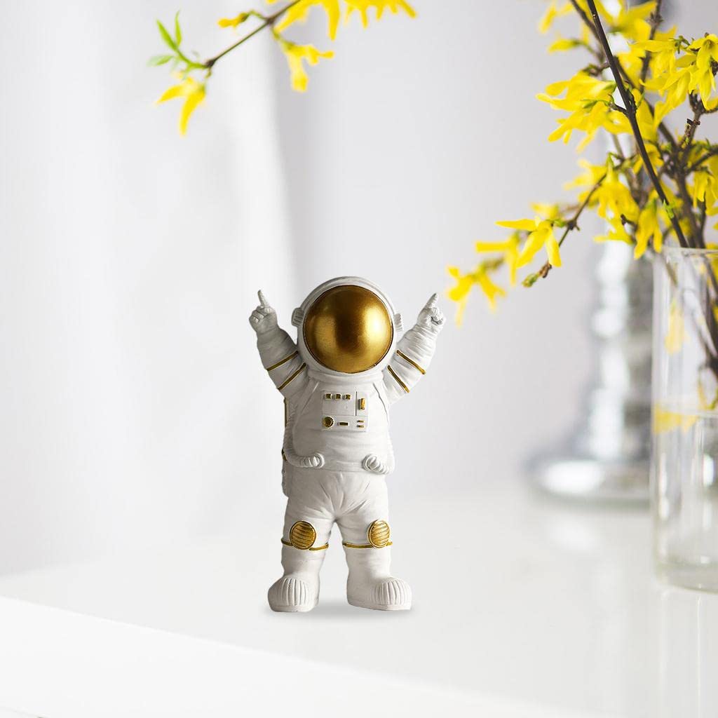 Street27® Cute Outer Space Astronaut Figurine Action Figure Toys Statue for Showpiece Home Living Room Decor Office Desktop Decoration Car Dashboard, Kids Birthday Party Gift, Resin