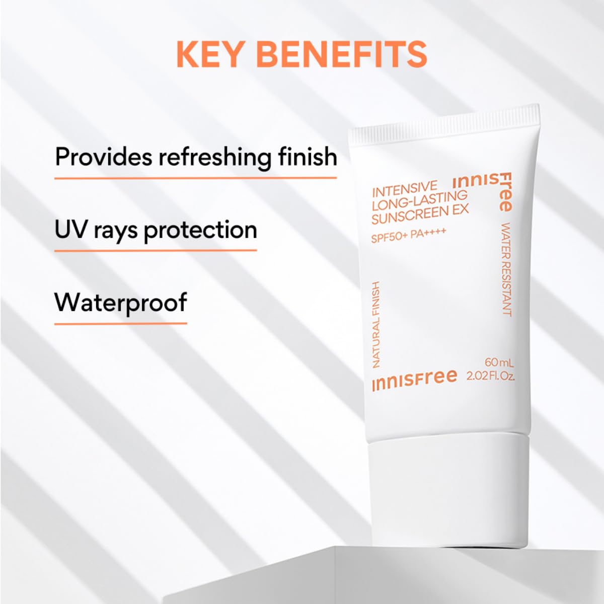 Innisfree Intensive Long Lasting Sunscreen 50ml with SPF 50+ PA++++ UV Protection, Long-Lasting Matte Finish, Oil Control, Hydrating, Korean Sunscreen for All Skin Types, Non-Greasy & Lightweight