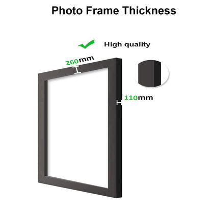 Printed Photo Frame Matte Painting for Home Office Studio Living Room Decoration (17x11inch Black Framed) - Single Pink