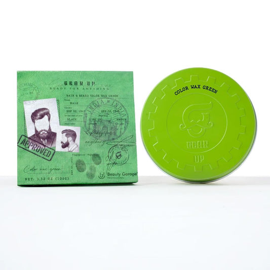 Beauty Garage Gear Up Hair & Beard Green Color Wax Vivid Green Tint | Nourishing Hold, Zero Commitment, 100g