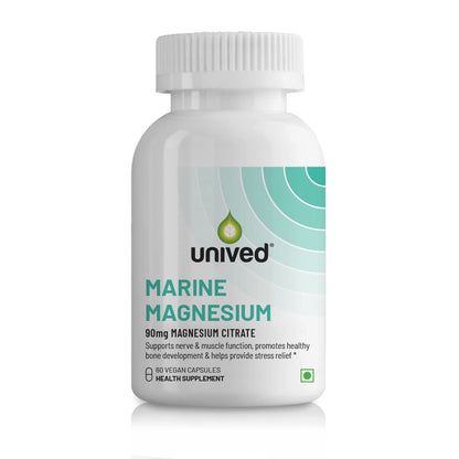 Zephivo Unived Marine Magnesium, Natural Aquamin Magnesium from Sea Water, Supports Enzyme Function & Energy Production, 60 Vegan Capsules
