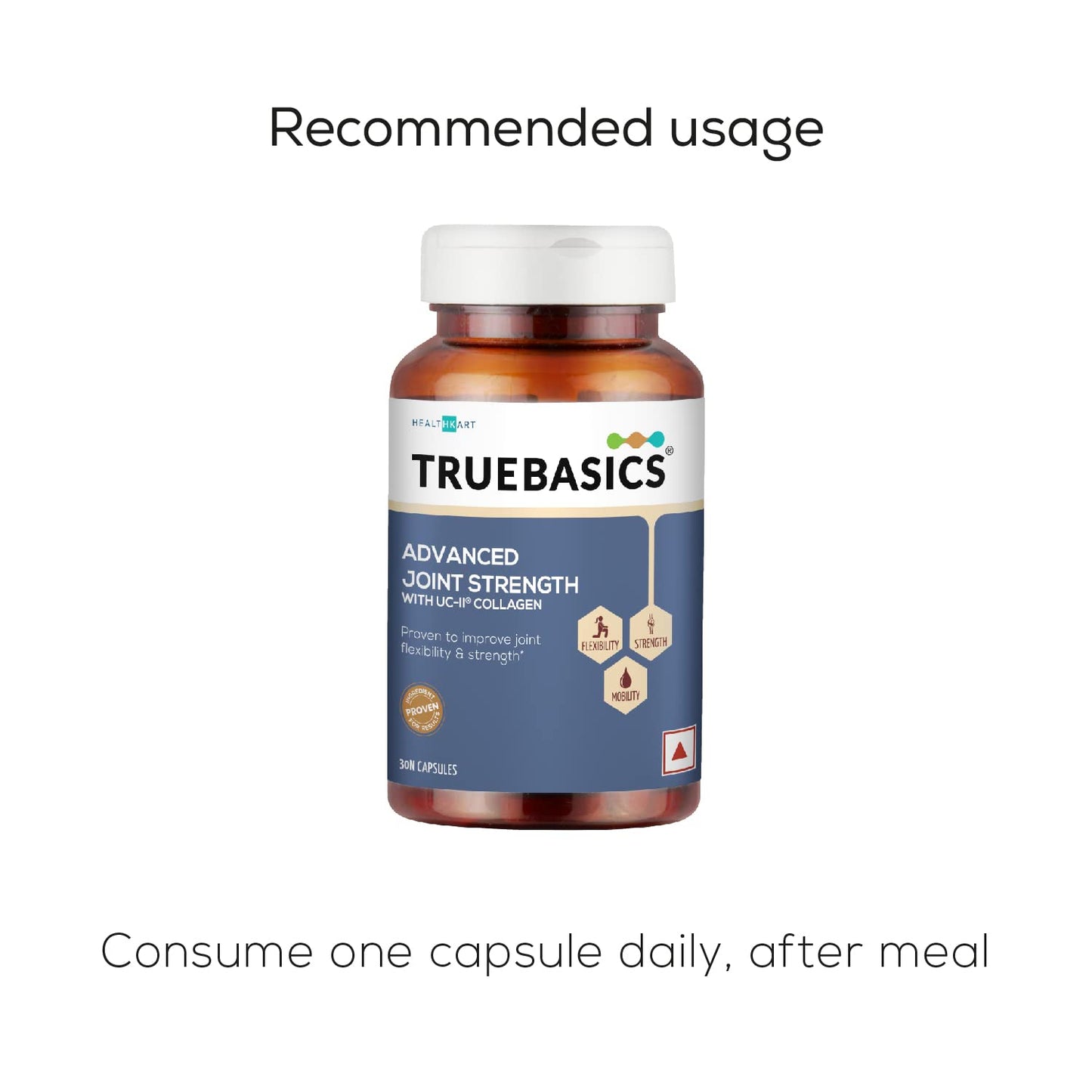 TrueBasics Advanced Joint Strength supplement bottle on a white background