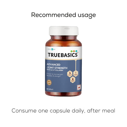 TrueBasics Advanced Joint Strength supplement bottle on a white background
