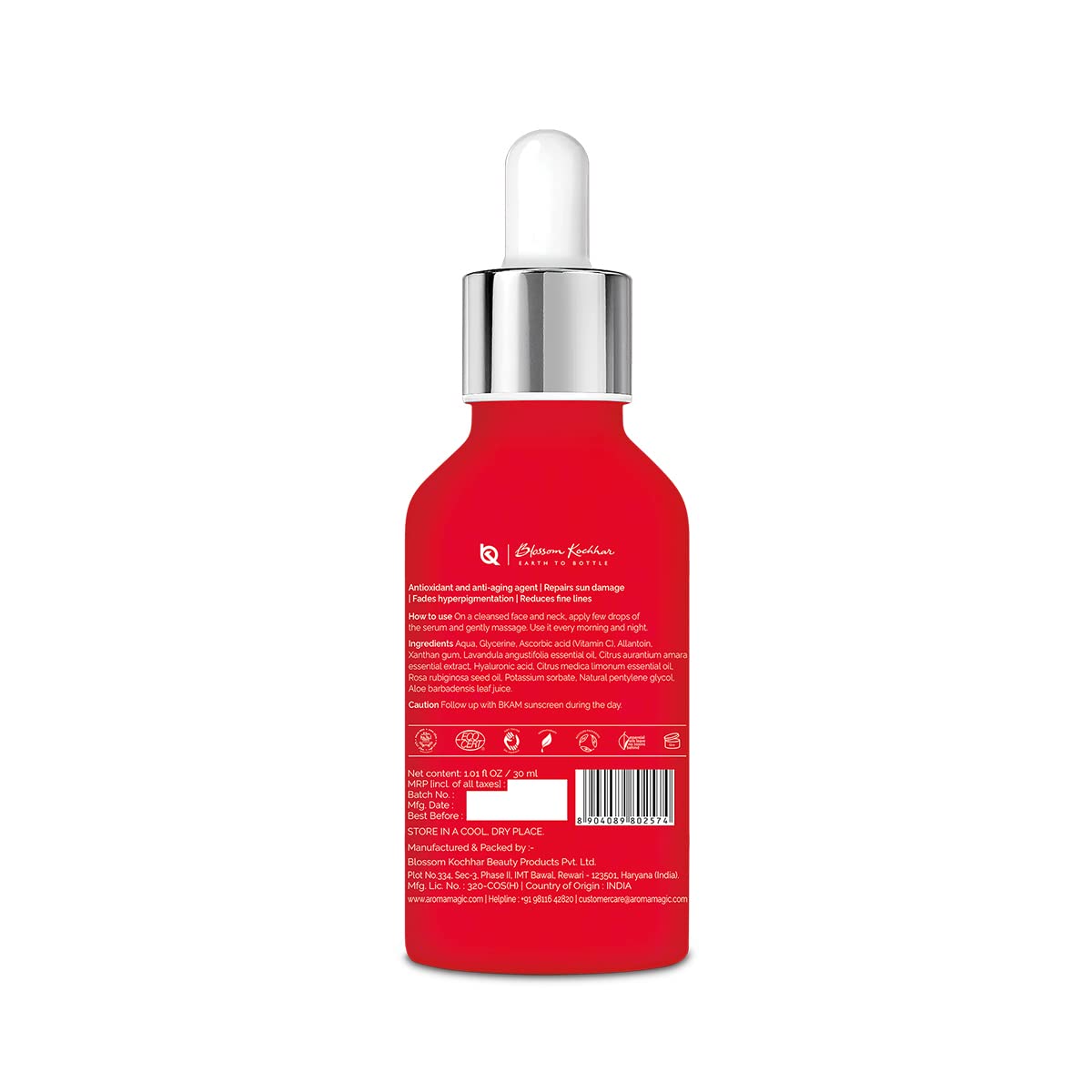 Aroma Magic 20% Vitamin C Face Serum | Anti-aging Agent, Orange Extract for Dark Spots, Pigmentation & Glowing Face - 30 ml | Pack of 1