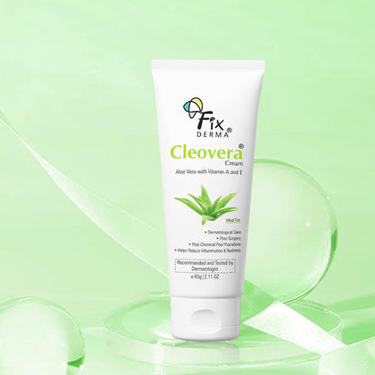 Fixderma Cleovera cream Skin moisturizer with Aloe vera, reduces inflammation & redness, soothing & hydrating cream after shaving Paraben free-60gm