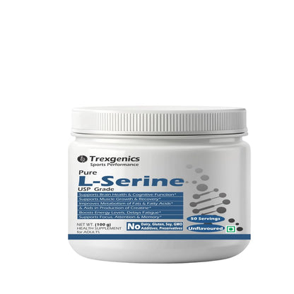 Trexgenics L-SERINE USP grade Pure Powder 50 servings of 2 gram (100 gram)