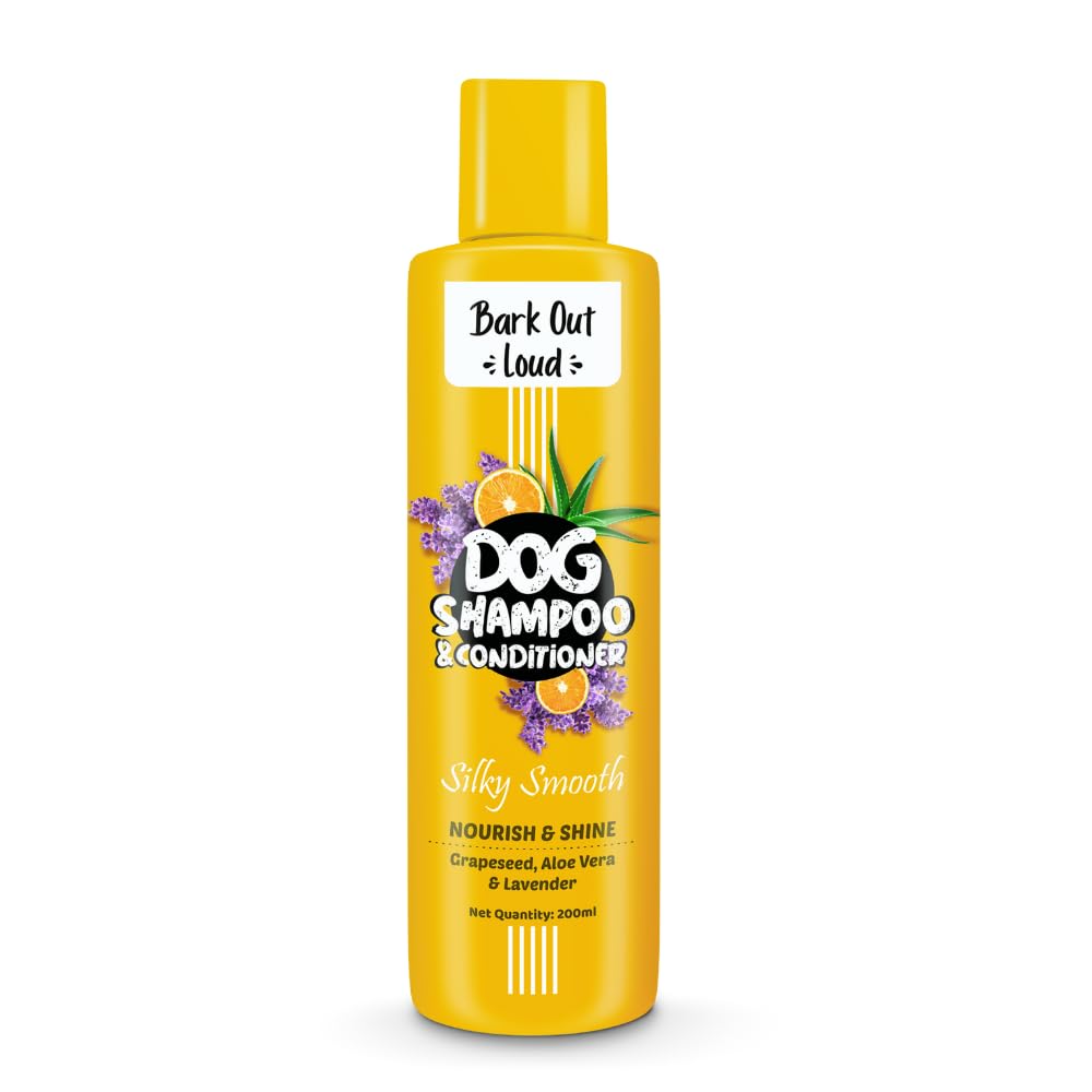 Bark Out Loud by Vivaldis - 2-in-1 Dog Shampoo & Conditioner for Healthy, Shiny Coats (200 ml)