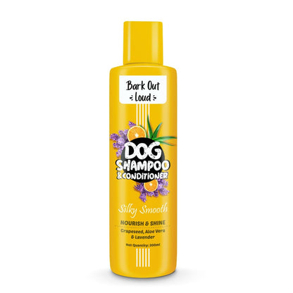 Bark Out Loud by Vivaldis - 2-in-1 Dog Shampoo & Conditioner for Healthy, Shiny Coats (200 ml)