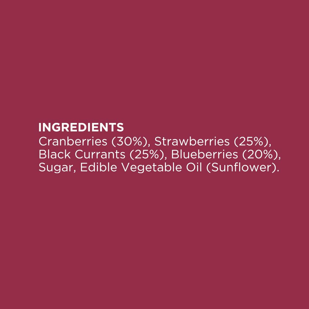 Nutty Gritties Premium Mix Berries 200g | Dried Cranberries, Blueberries, Strawberries & Black Currants | Antioxidant-Rich | Healthy Snack for Kids & Adults | Resealable Pouch