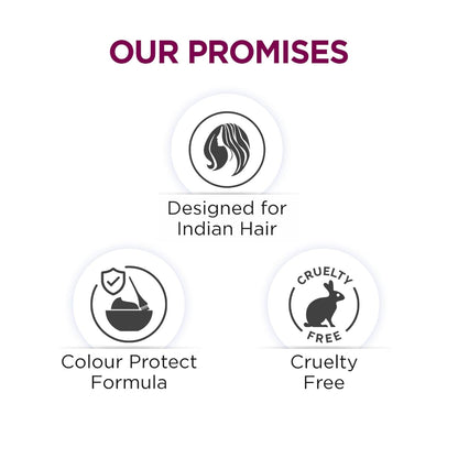 Promises for hair care product on a white background