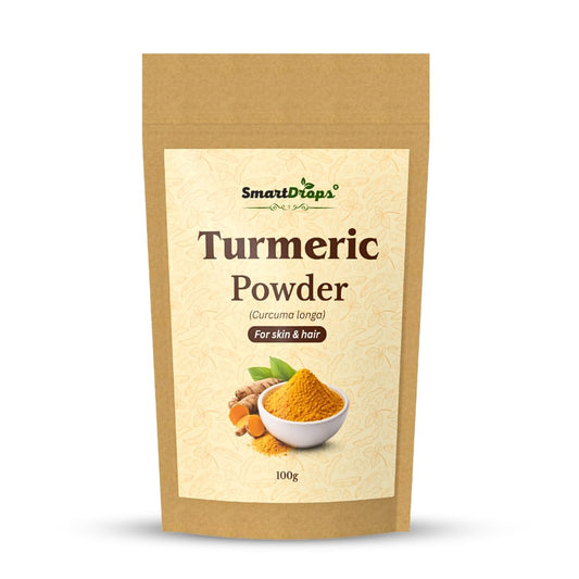 Smartdrops Turmeric Powder | Haldi Powder For face | Turmeric Powderr Face Pack For Glowing Skin | Turmeric Powder For Skin And Hair | For Hair Mask Use | For Skin Care Routine | For Men & Women - 100g (Pack 1)