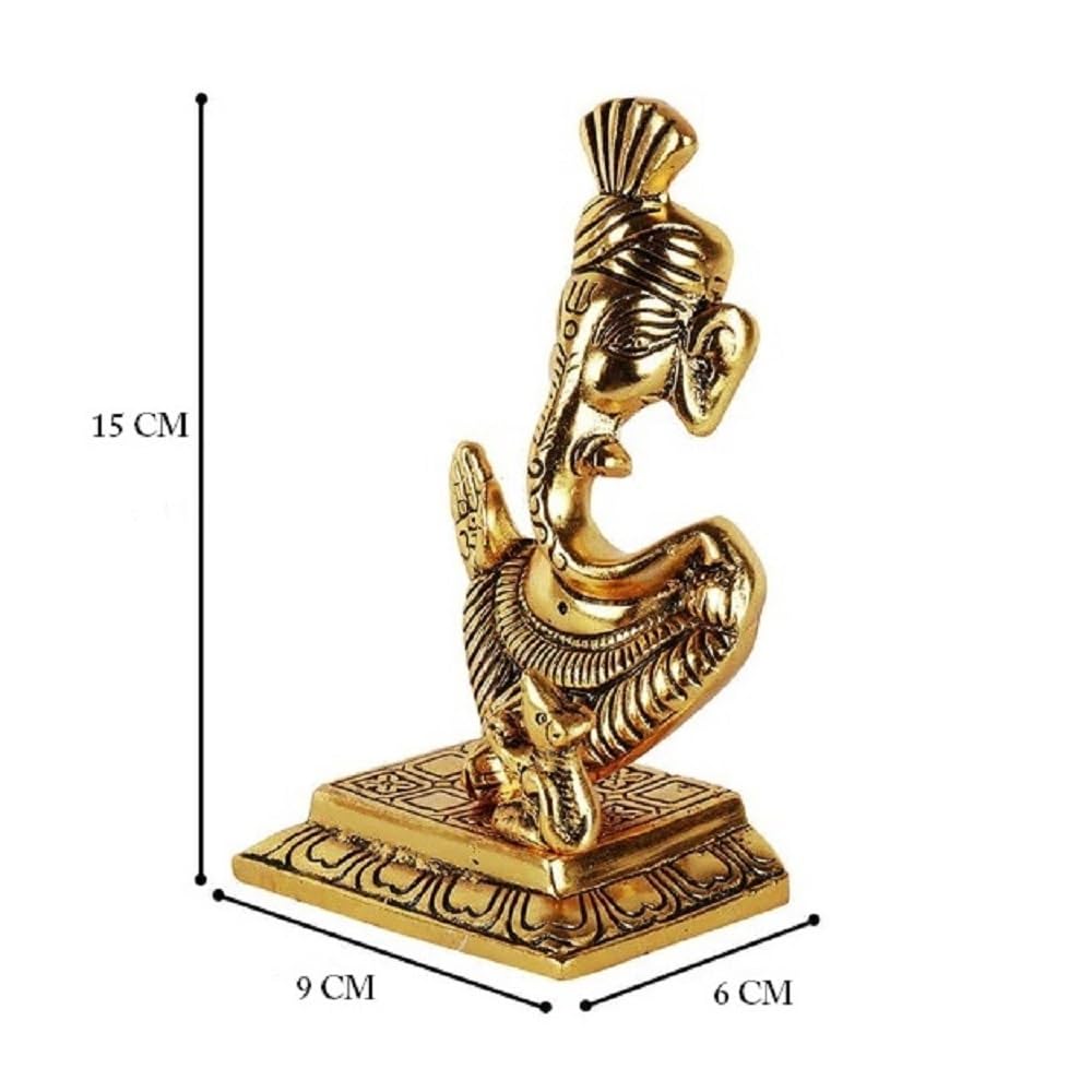 Oxidized Metal Lord Ganesh Ganpati Ganesha Idol Murti Statue Figurine Showpiece for Gifts Home Decor Pooja Room