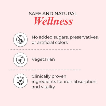 NUTRELA Iron Complex- Vegetarian Natural Capsules, 30 Count