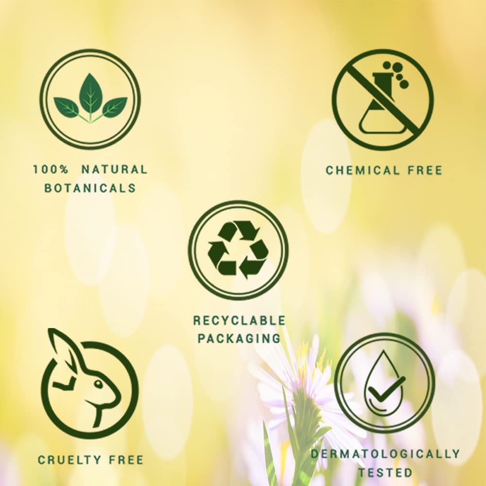 Set of green icons with text on a yellow background