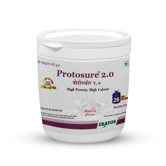 Protosure 2.0 supplement container with Cratus branding on a white background