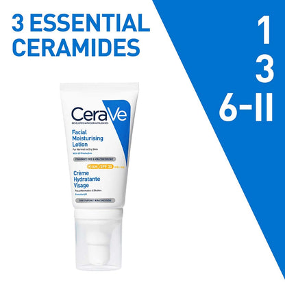 CeraVe facial moisturizing lotion with blue and white design