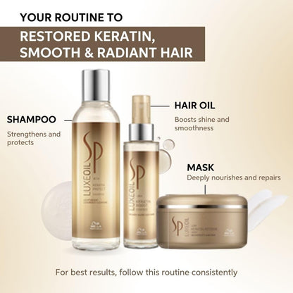Wella Spironolactone hair care products with labels on a beige background