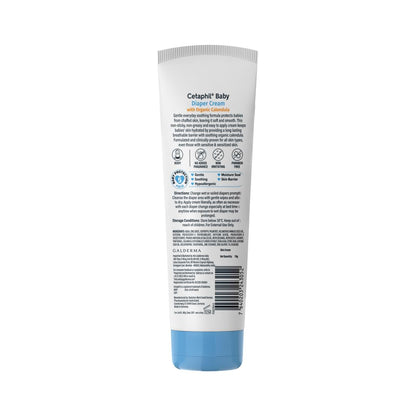 Cetaphil Baby Diaper Rash Cream with Organic Calendula 70 g | Soothes, Repairs & Protects from First Use | Zinc Oxide Barrier, Chamomile & Shea Butter | For Sensitive Baby Skin