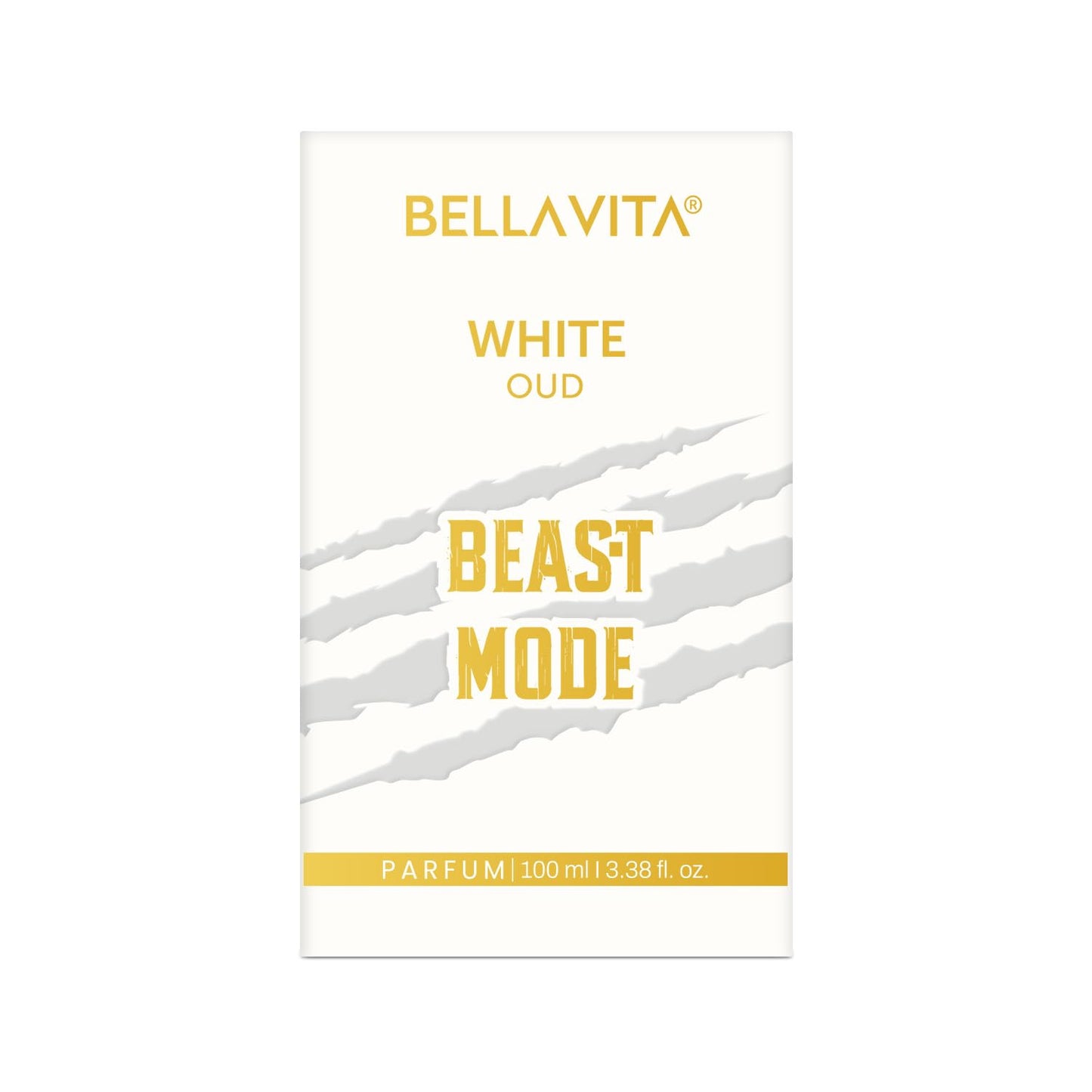 BELLAVITA White Oud Unisex Beast Mode 100ml | 40% Parfum Oil Concentration | 10hr Long Lasting | Perfume for Man | Perfume for Woman | 6 ft Projection | Premium Fragrance