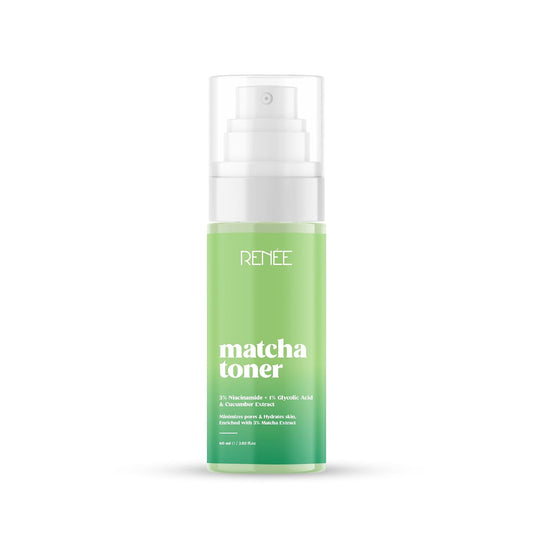 RENEE 3% Niacinamide & Cucumber Extract Matcha Face Toner | Alcohol-Free Toner For Dry, Oily- Acne Prone, Combination, Sensitive Skin | Pore Minimizing, Hydrating, Fades Blemishes | 60 ml