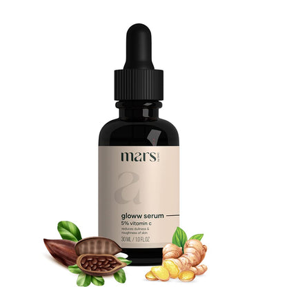 Mars by GHC Skin Care Combo 5% Vitamin C Serum and Derma Roller | Promotes Extra Deep Nourishment, Powered With Retinol & | SLS-Free | Paraben Free | 100% Vegan | Suitable for all Skin Types