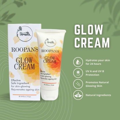 Glow Skin Whitening And Brightening, Face Cream Kojic Acid Arbutin Niaciamide Grapeseed oil Vitamin C & E With SPF-25, for all skin 50gm