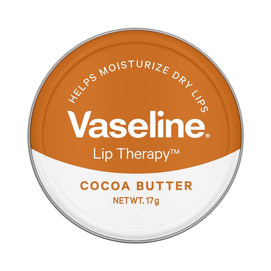 Vaseline Lip Tins Cocoa Butter, 17g | Infused with Cocoa Butter for Hydration & Glossy Shine Softline (Transparent)