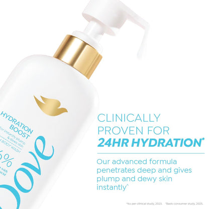Dove Hydration Boost Serum Body Wash | 6% Hydrating Serum with Hyaluronic Acid | For instantly plump & dewy skin | Paraben & SLS free | 300 ml