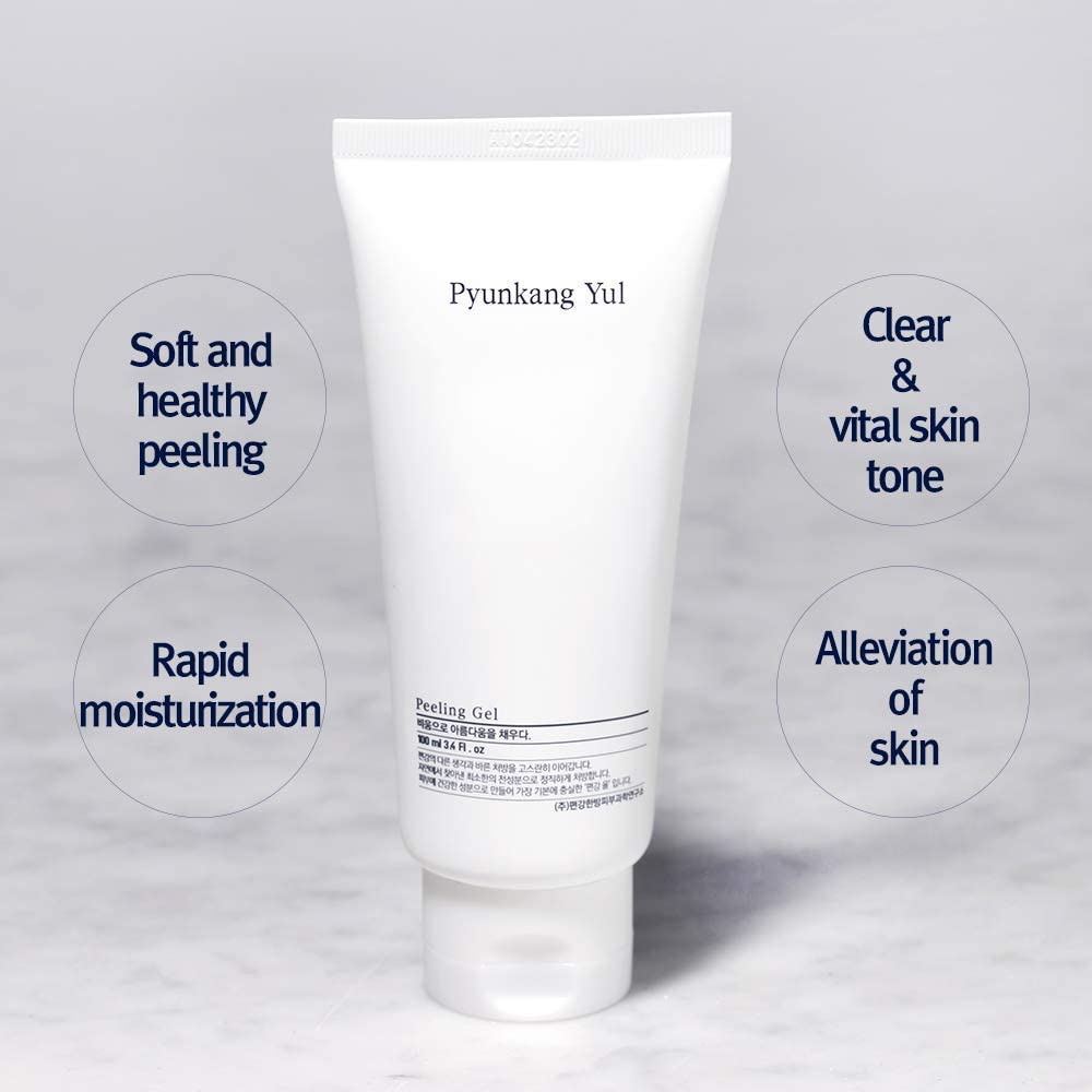 [PKY] Pyunkang Yul Peeling Gel with Immediate Visible Effect, Mild and Smooth Face Scrub with Papaya and AHA, Zero-Irritation, Korean Skincare (100ml)