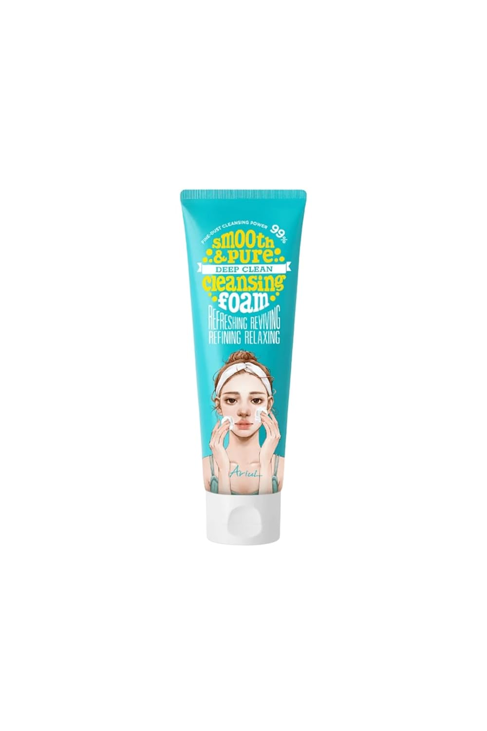 Ariul Smooth & Pure Deep Clean Cleansing Foam (120 ml) Deep Pore Cleansing Korean Face Wash, Gentle Hydrating Daily Face Cleanser, Removes Makeup & Fine Dust