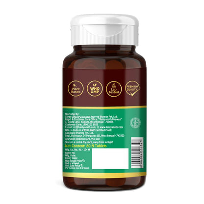 Baidyanath Hadjod - 60 Tablets | Supports Bone Strength, Joint Flexibility & Mobility |