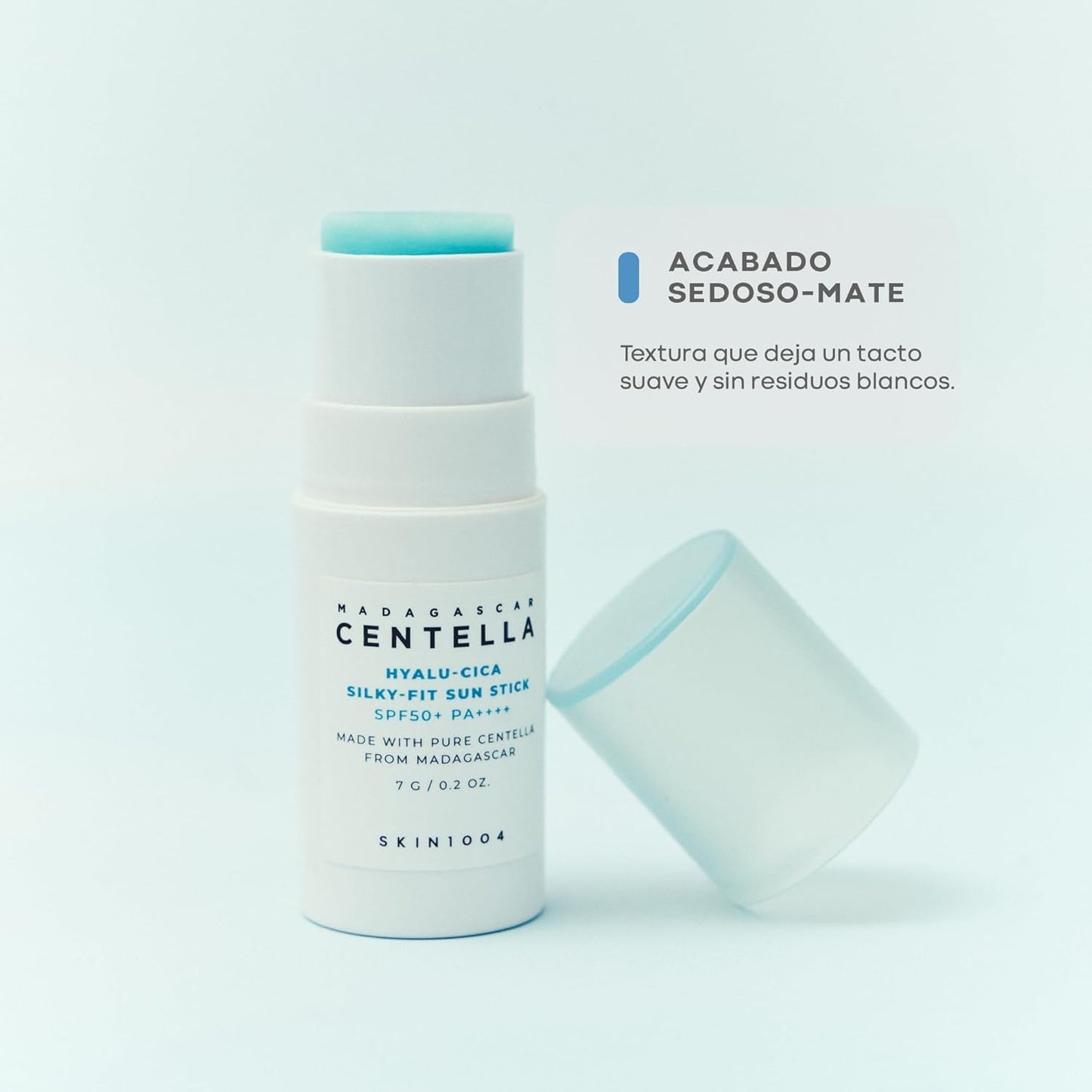 SKIN1004 Madagascar Centella Hyalu-Cica Silky-Fit SPF 50+ PA++++ Sun Stick For Sensitive, Normal, Dry Skin, 7g