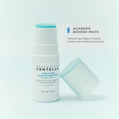 SKIN1004 Madagascar Centella Hyalu-Cica Silky-Fit SPF 50+ PA++++ Sun Stick For Sensitive, Normal, Dry Skin, 7g
