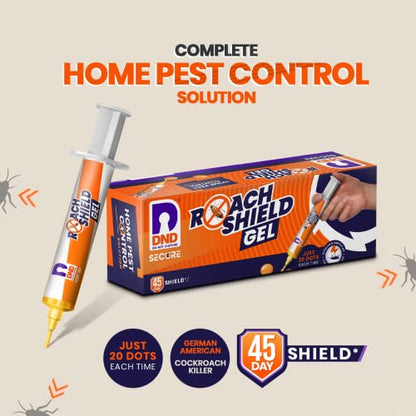 DND Secure Roach Shield Gel - Anti Cockroach Gel | Roach Repellent | 45-Day Shield against Cockroaches | Pack of 1-32 g