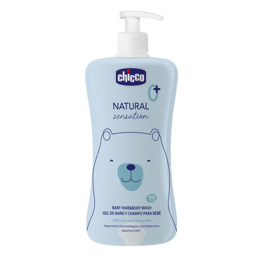 Chicco Baby Hair & Body Cleanser Natural Sensation 500ml | Body Wash and Shampoo