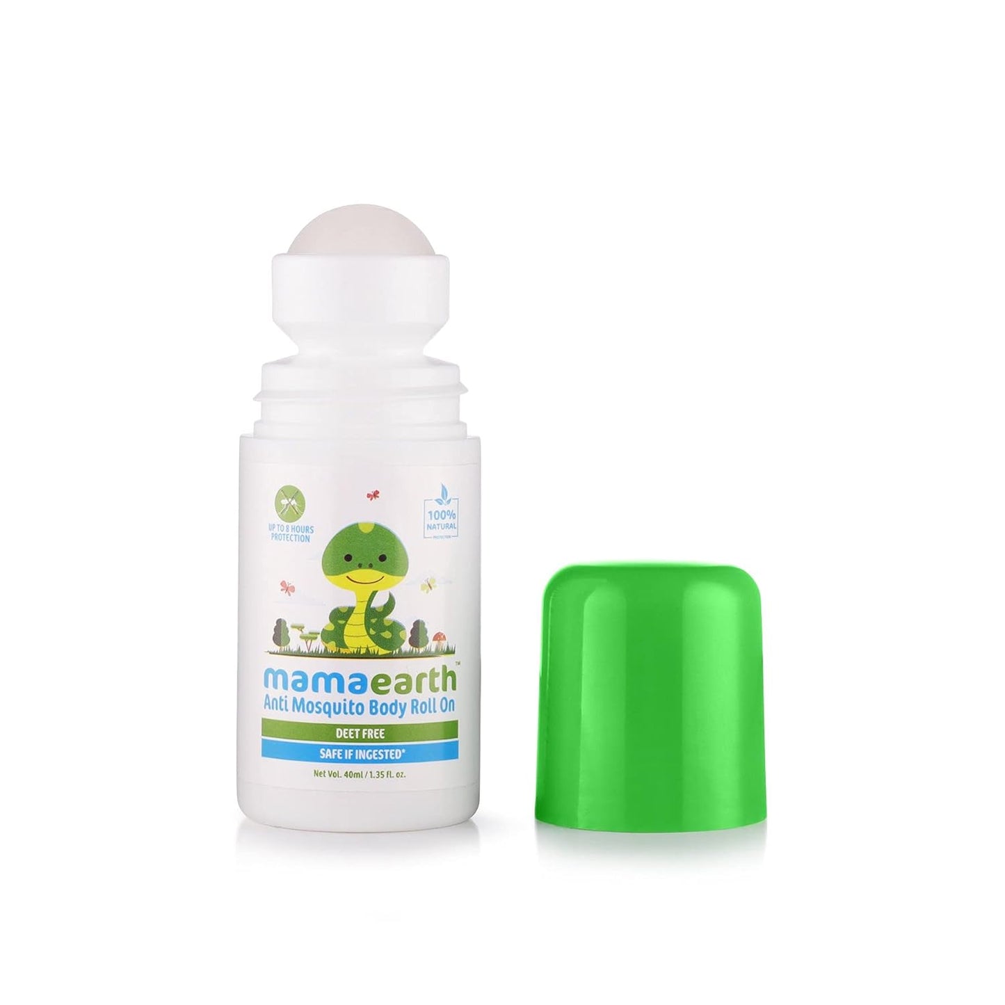 Mamaearth Natural Anti Mosquito Body Roll On for Indoor & Outdoor use, Mosquito Repellent, DEET Free, Protects from Dengue, Malaria & Chikungunya,Safe for babies-40ml