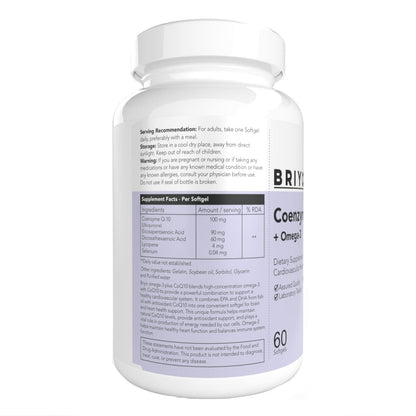 Supplement bottle with label on a white background