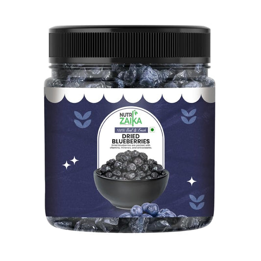 NUTRIZAIKA Organic Dried Blueberry 100 gm | Whole & Naturally Sweet Blueberry | High in Antioxidants & Fiber | Premium Dried Berry