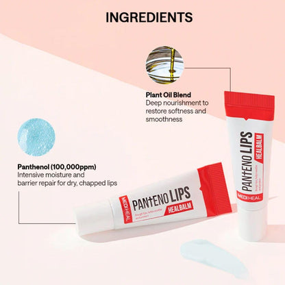MEDIHEAL Pantenolips Healbalm Lip Balm for Dry Lips | Korean Lip Repair Balm for Cracked, Chapped & Peeling Lips with Deep Moisture Care (10ml)