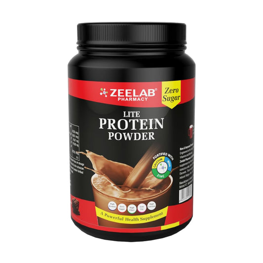 Zeelab Pharmacy Lite Protein Powder container on a white background