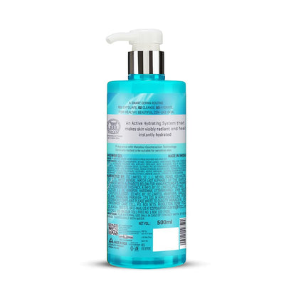 Dermafique Aqua Surge Shower Gel 500ml | 24 hr hydration, No Paraben/SLS, Pro Vitamin B5 & NMF | Sensitive, Dry, Oily, Normal Skin | Clinically & Dermat Tested on Indian skin | Body Wash for Women & Men