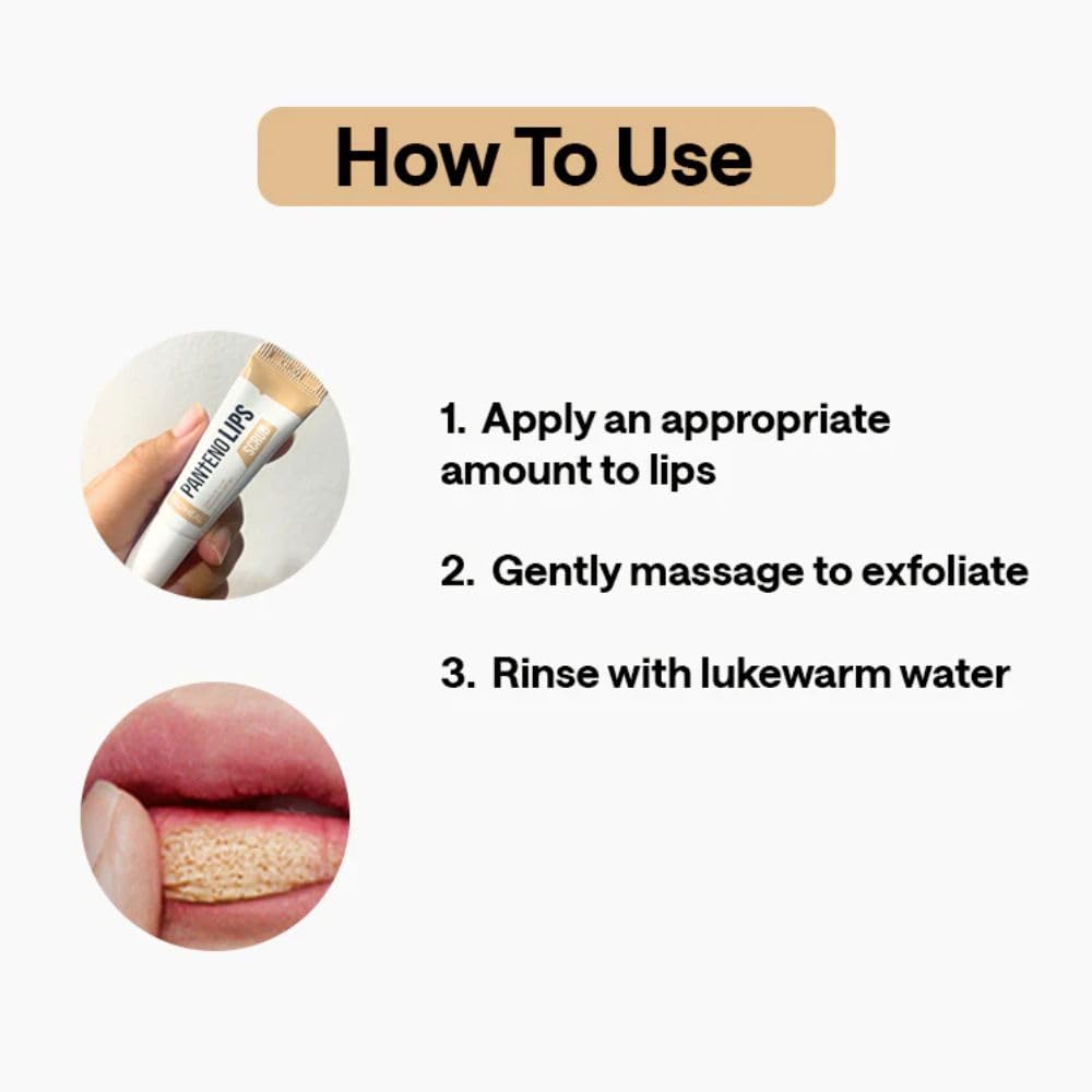 MEDIHEAL Pantenolips Lip Scrub (10ml) Gentle Exfoliating Korean Lip Scrub with Panthenol & Walnut Shell Powder for Dry Flaky Chapped Lips, Smooth Hydrated Lip Care