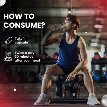 Neuherbs Ayurvedic T7 Test On For Men, With Shilajit, Ashwagandha, Gokshura, Kali Mirch, Safed Musli, Kapikachhu seed for Muscle Growth, Strength & Stamina | 60 Capsules