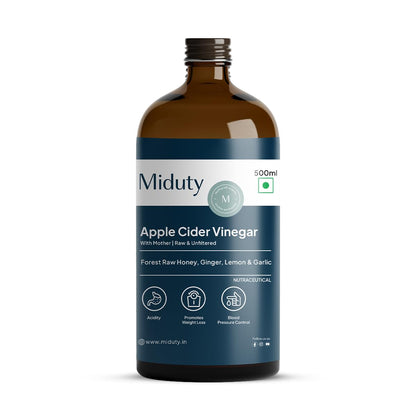 Zephivo Miduty Palak Notes Apple Cider Vinegar | Apple Cider Vinegar supplement | Weight loss Supplement | Apple Cider Vinegar syrup | Digestive enzyme Supplement (Honey, Ginger, Lemon, Garlic)
