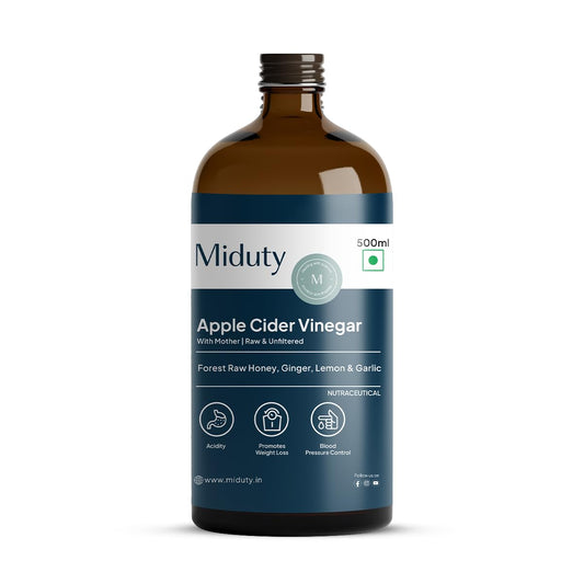 Zephivo Miduty Palak Notes Apple Cider Vinegar | Apple Cider Vinegar supplement | Weight loss Supplement | Apple Cider Vinegar syrup | Digestive enzyme Supplement (Honey, Ginger, Lemon, Garlic)
