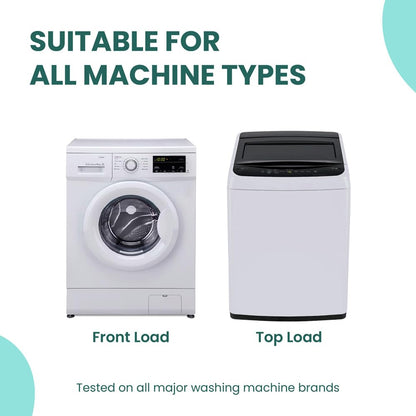 Happi Planet | Washing Machine Cleaner & Descaler Tablets | 8 Tablets | Removes Tough Grime, Limescale & Soap Scum | Used for Top & Front Load | Protects Clothes from Residue