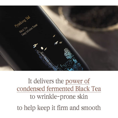 [PKY] Pyunkang Yul Black Tea Deep Infusion Toner for Firm & Dull Skin, Kombucha Fermented Black Tea, Hydrating Anti-Aging Care with Hyaluronic Acid & Ceramide, Korean Skincare (130 ml)