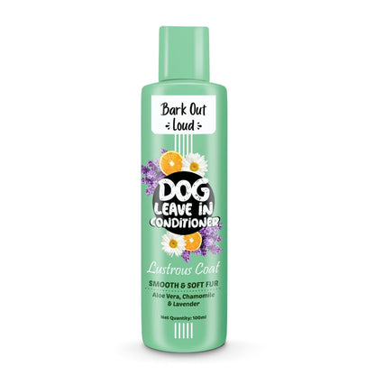 Bark Out Loud by Vivaldis - Dog Conditioner, Leave-in, No-Rinse Formula with Aloe Vera, Chamomile & Lavendar for Soft, Nourished Coats & Tangle-Free, No Frizz Grooming (100ml)